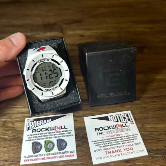 NWT Rockwell Time The Coliseum Time Piece Watch White Color Pepsi RARE - Picture 3 of 7